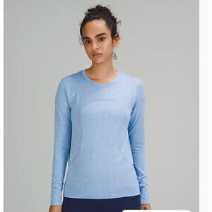 Lululemon Swiftly Tech Long Sleeve Shirt Blue Nile Size 8